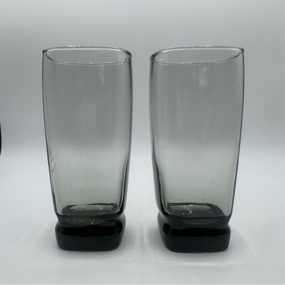 Pair of Libbey Carrington Tawny Smoke Glasses